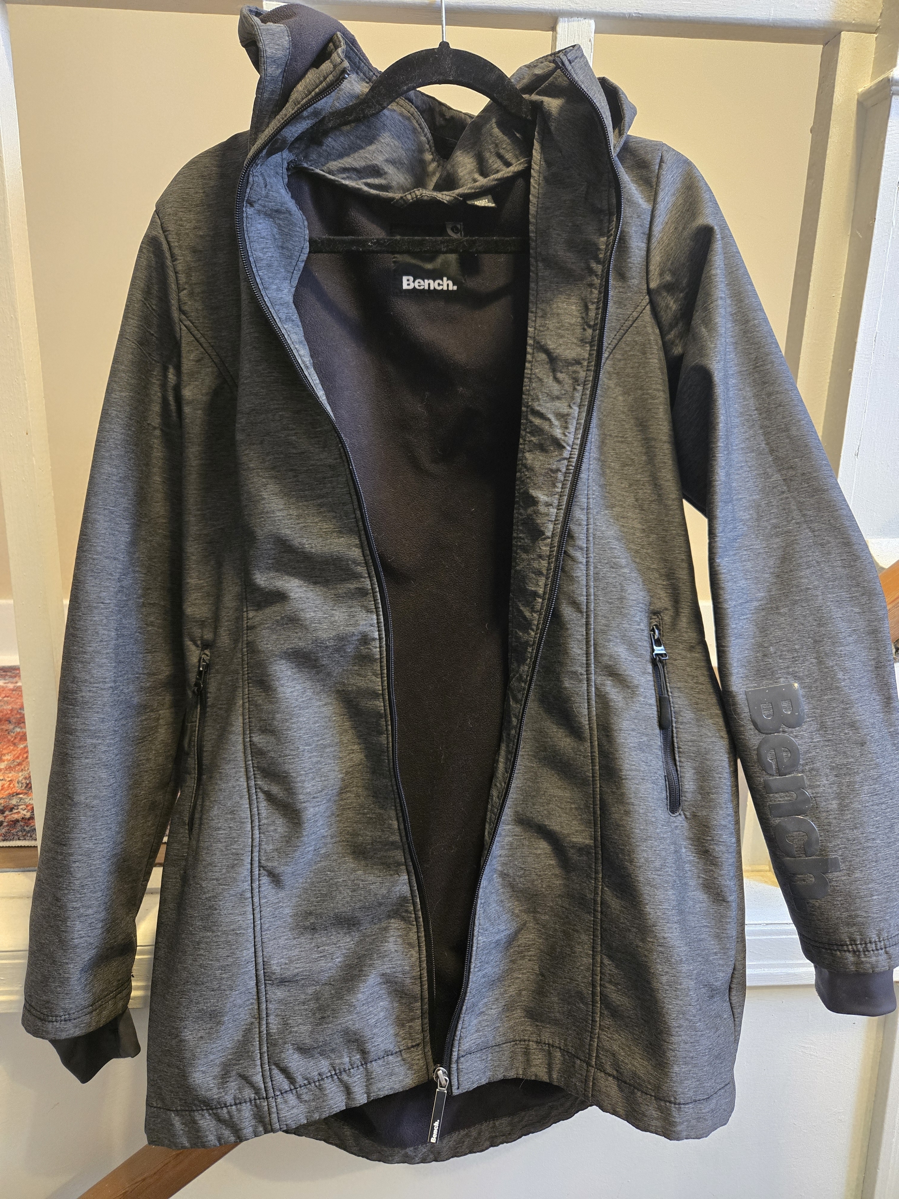Bench Dark Gray Hooded Softshell Coat